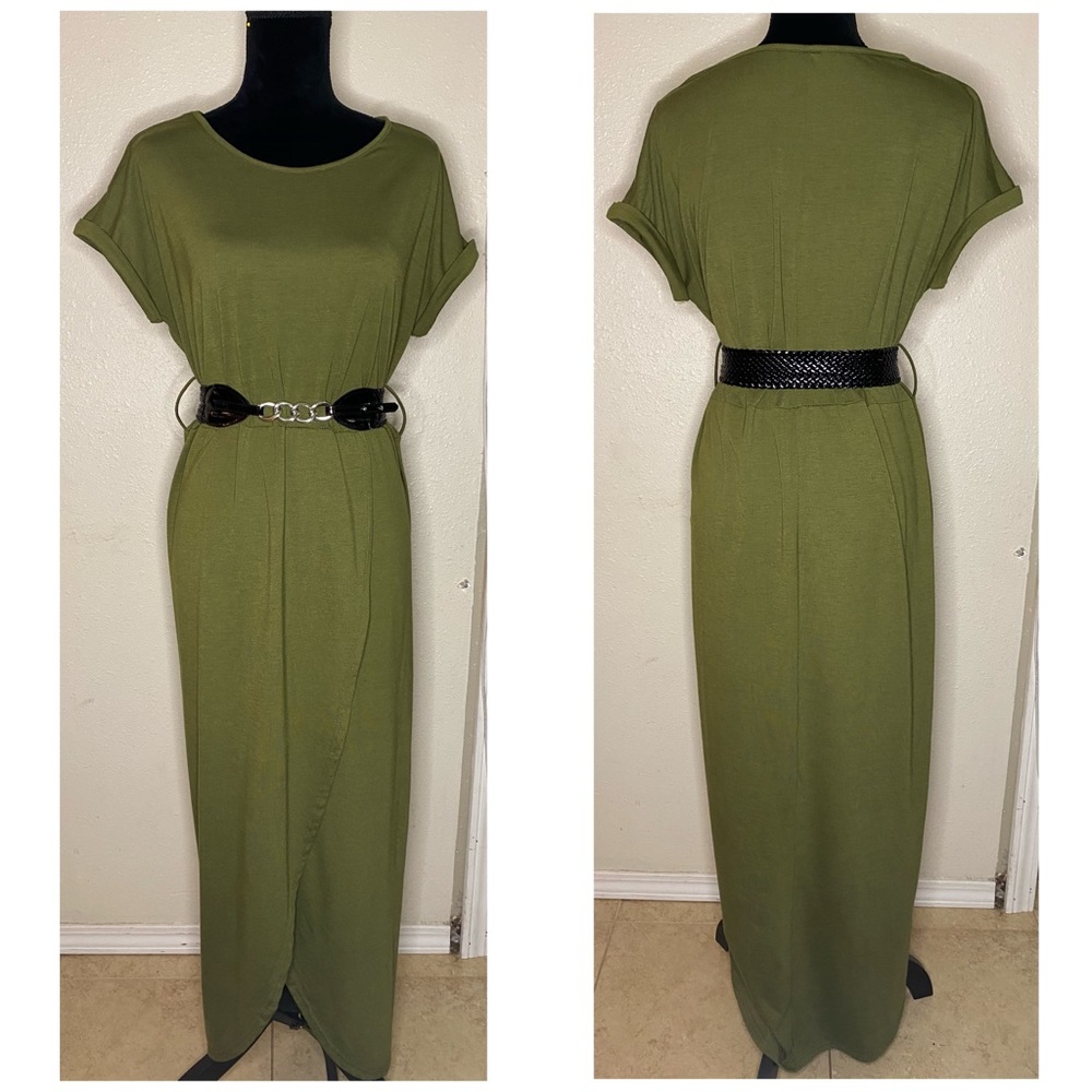 Green olive dress